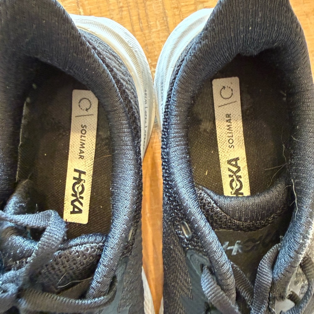 Hoka Black Solimar Athletic Shoes with White Soles - Picture 5 of 8